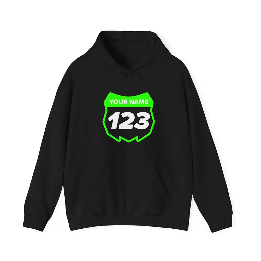Motocross Custom Number Name Black Hoodie Mx Trend Shop